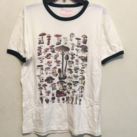 Mushroom Lover Ringer Tee size M - Picture 2 of 4